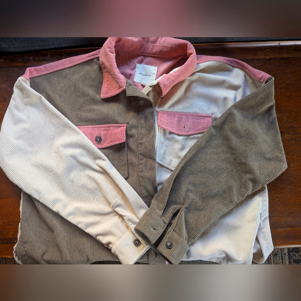 patchy corduroy over shirt